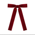 Maroon Velvet Bow-Lg