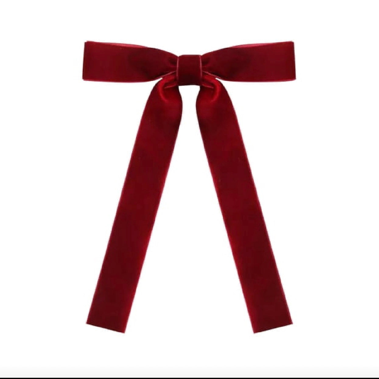 Maroon Velvet Bow-Lg