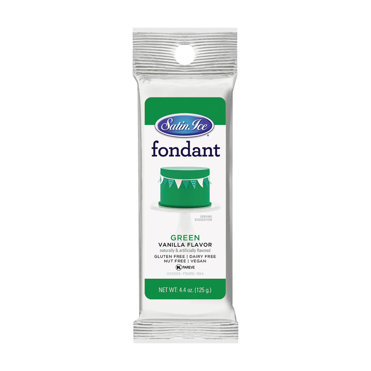 Satin Ice Fondant 4.4oz-Green