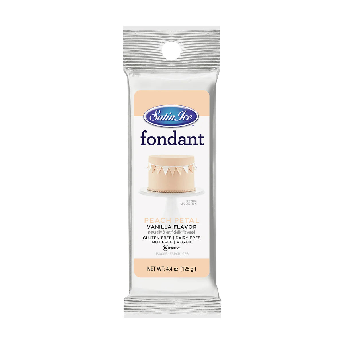 Satin Ice Fondant 4.4oz-Peach Petal