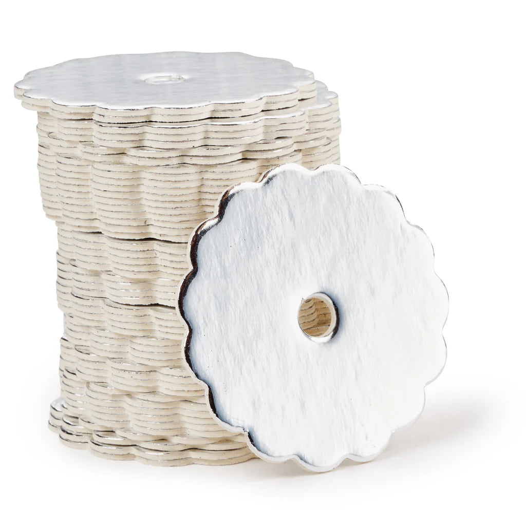 My Little Cake Pop Boards-Silver Scalloped