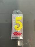 Number Candle-Yellow 5
