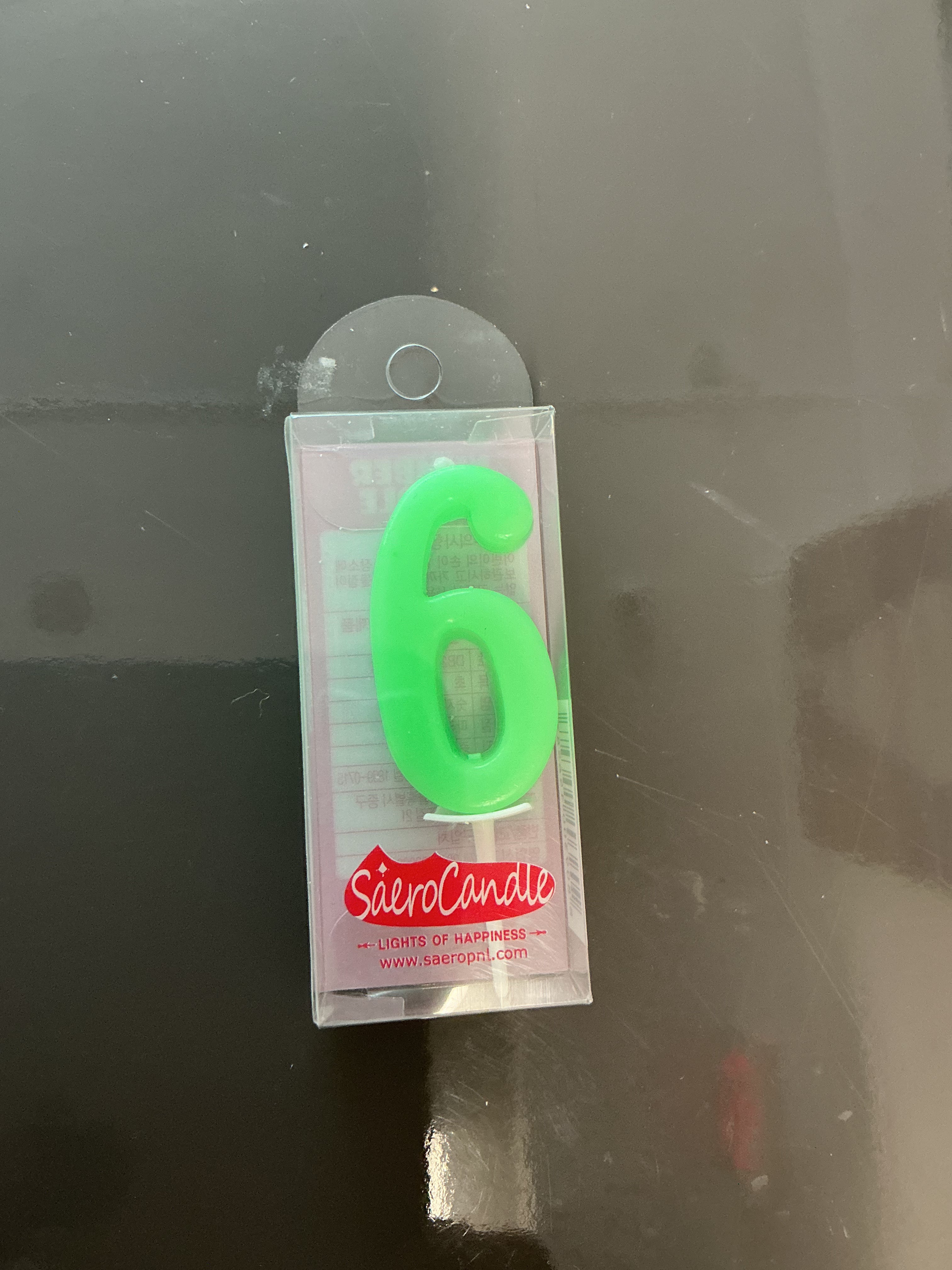 Number candles-Green 6