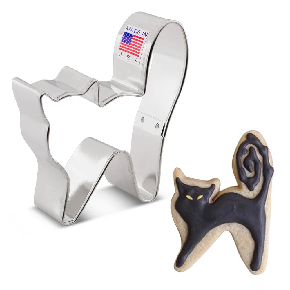 Halloween Cat Cookie Cutter 3 1/8"