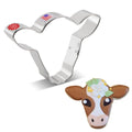 Cute Cow Face Cookie Cutter 4 1/2" x 3 1/4"