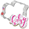 Baby Letter/Script Cookie Cutter 3.75" x 2.9" x 1"