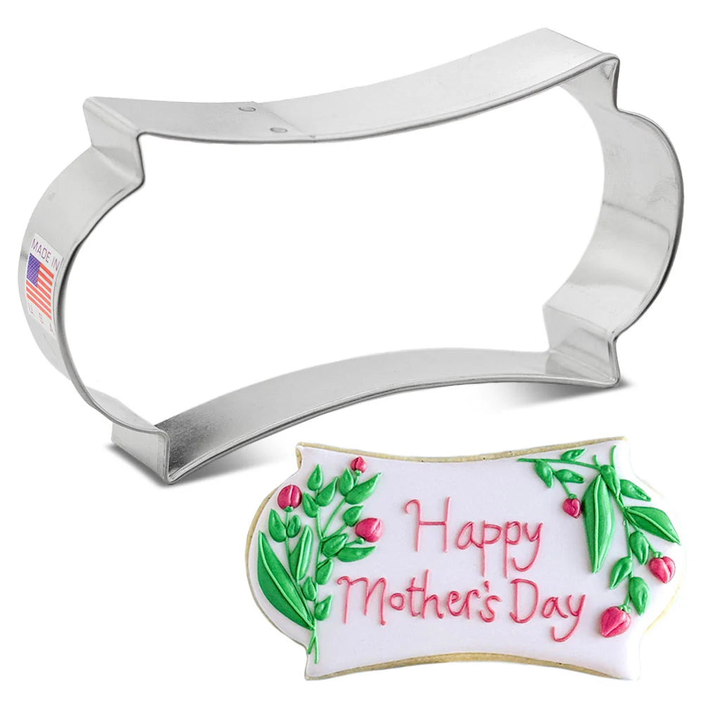 Large Long Plaque Cookie Cutter 5"