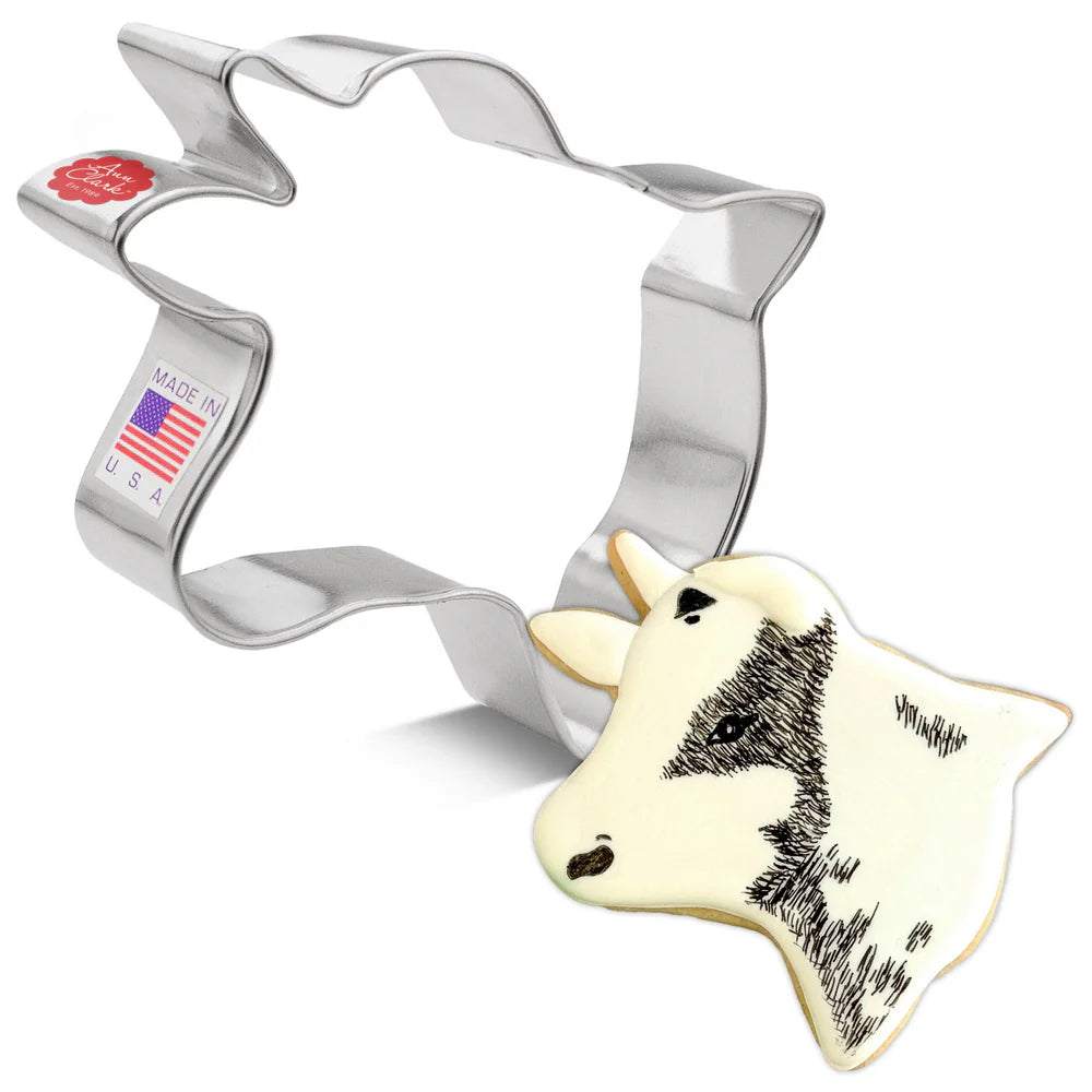 Cow Head Cookie Cutter, 4"