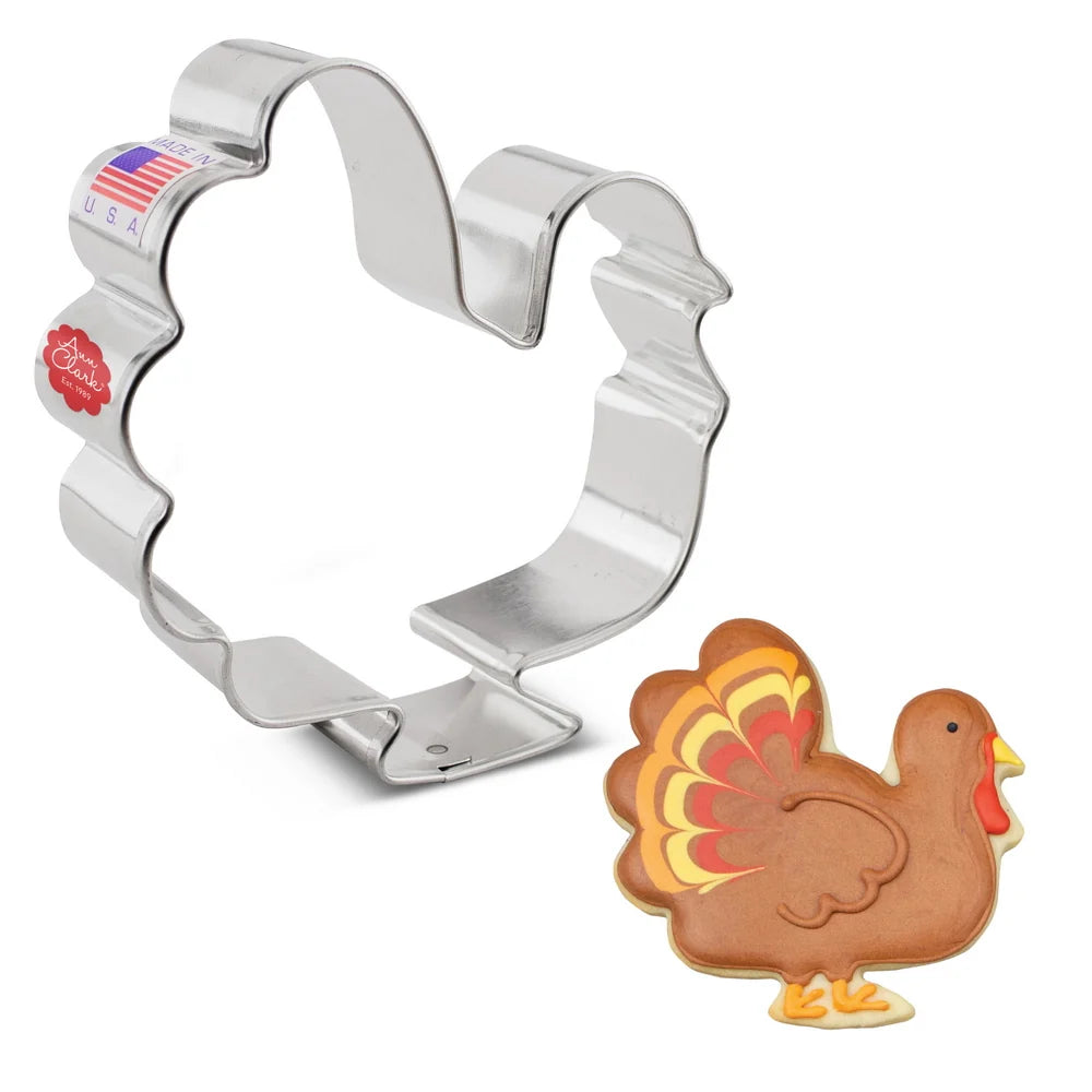 Turkey Cookie Cutter 3 5/8" x 3 5/8"