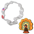 Front Facing Turkey (or Flower Bouquet) Cookie Cutter 3 5/8" x 3 1/2"