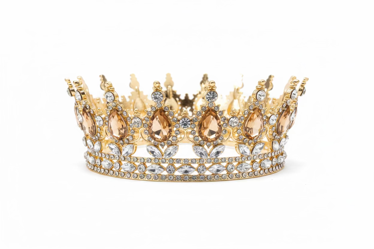 5” Rosegold Rhn Crown