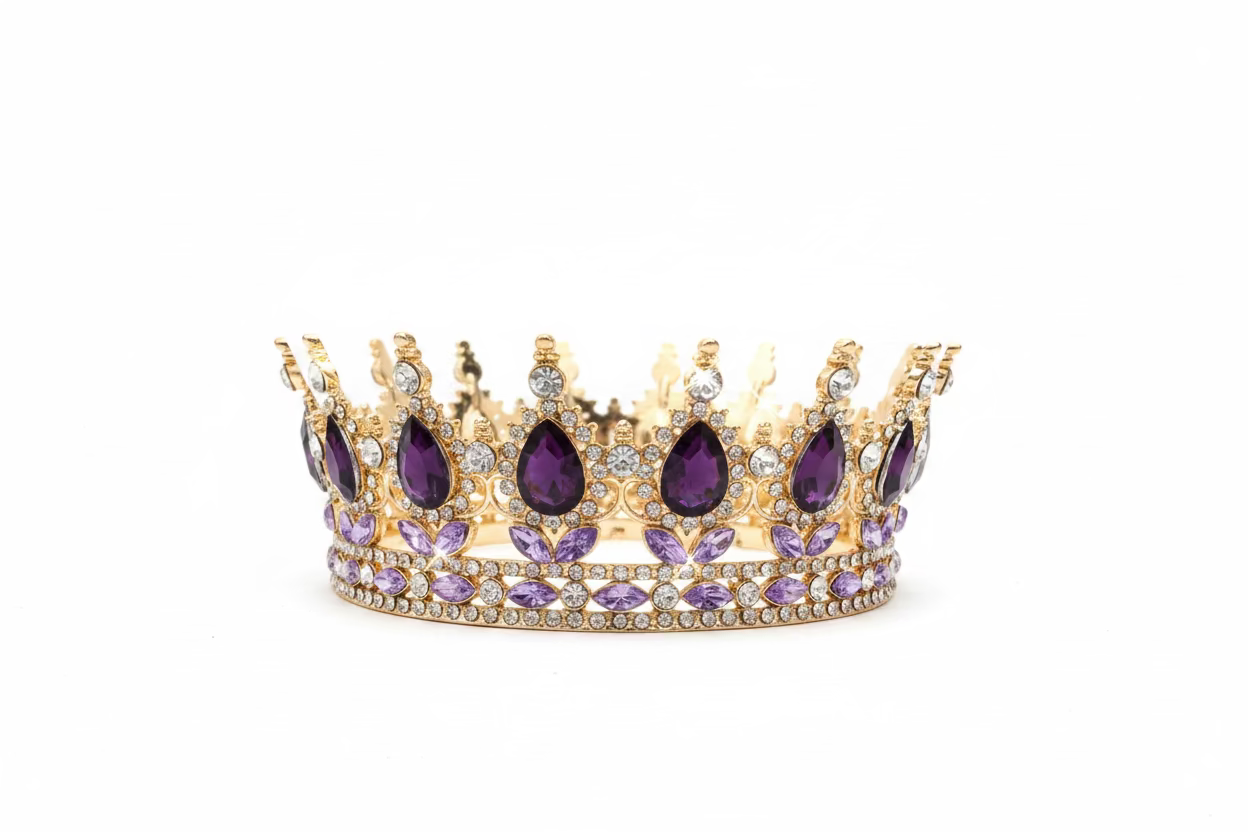 5” Gold/Purple Rhn Crown