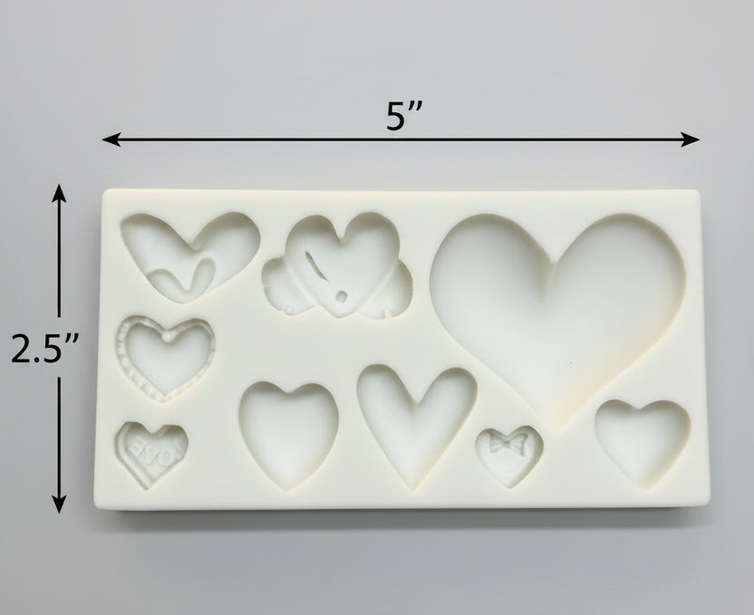 9 Hearts Mold
