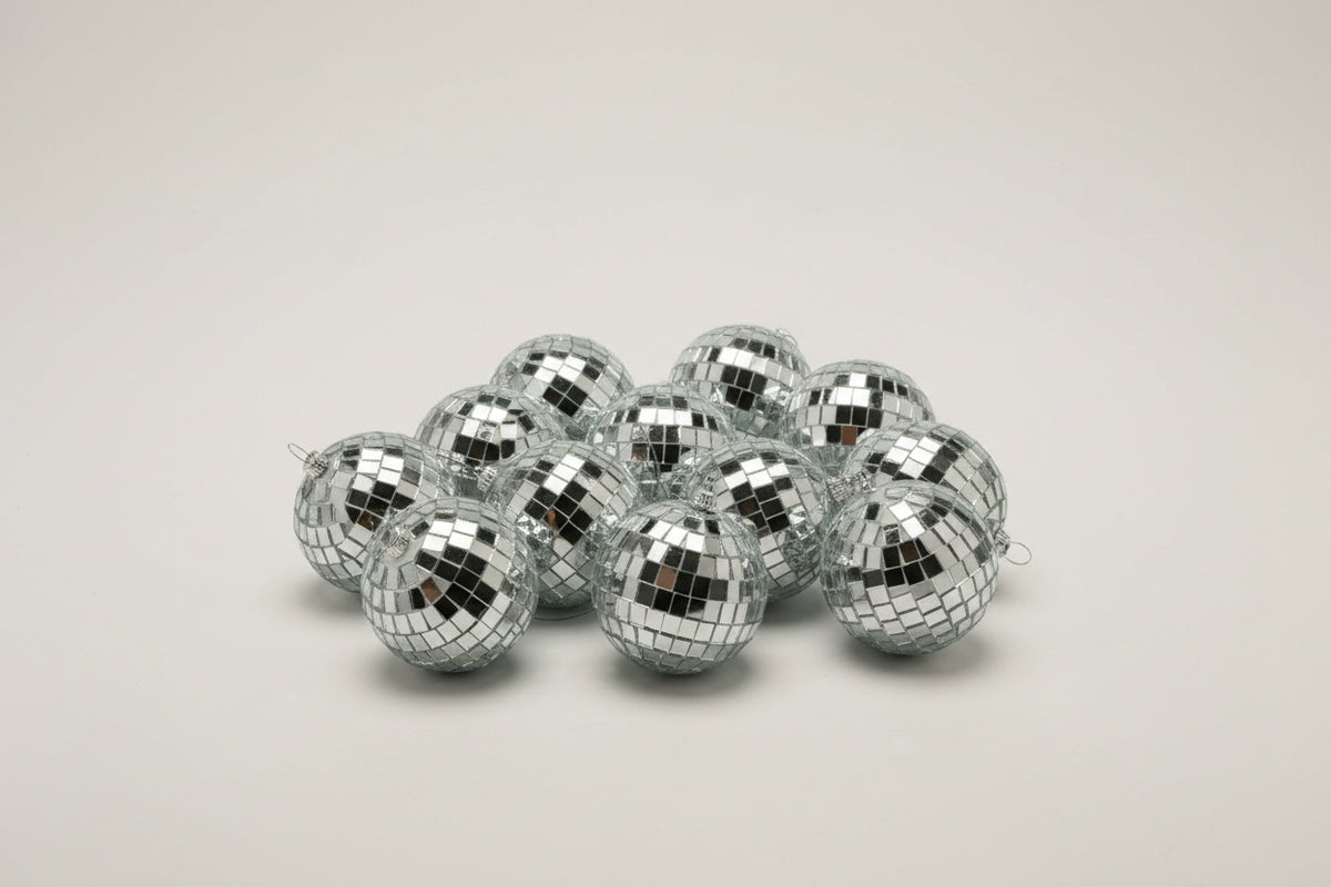 Disco Ball Glass Silver