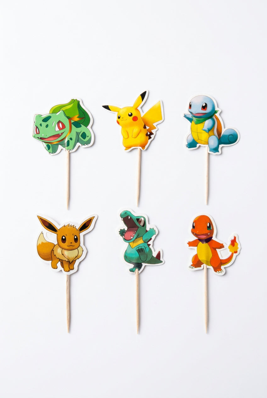 Cupcake Topper Pokemon 24ct