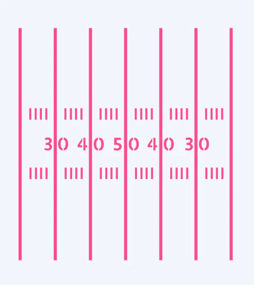 Football Field Lines Stencil