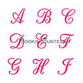 Alphabet Script 1" Letter Stencil Set