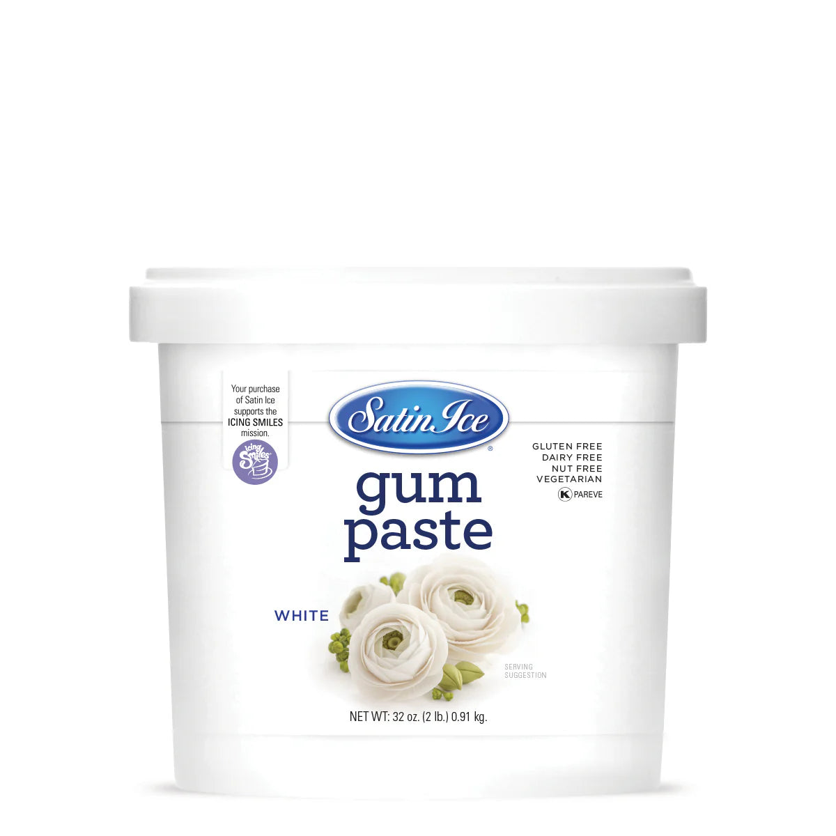 Satin Ice Gum Paste .32oz-White