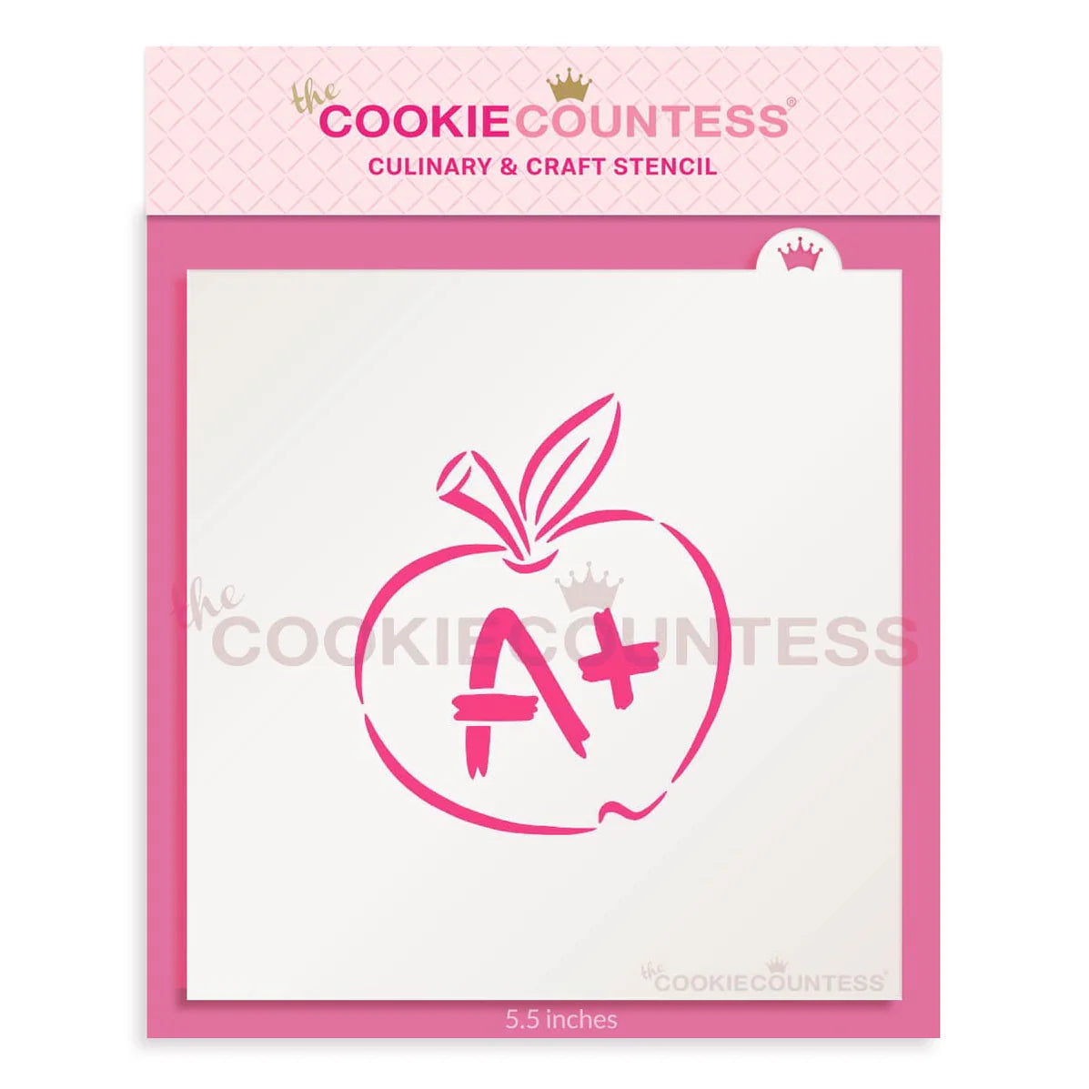 A+ Apple Stencil - Drawn by Krista