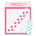 Animal Trail Pawprints Stencil