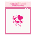 Be Mine with Heart Stencil