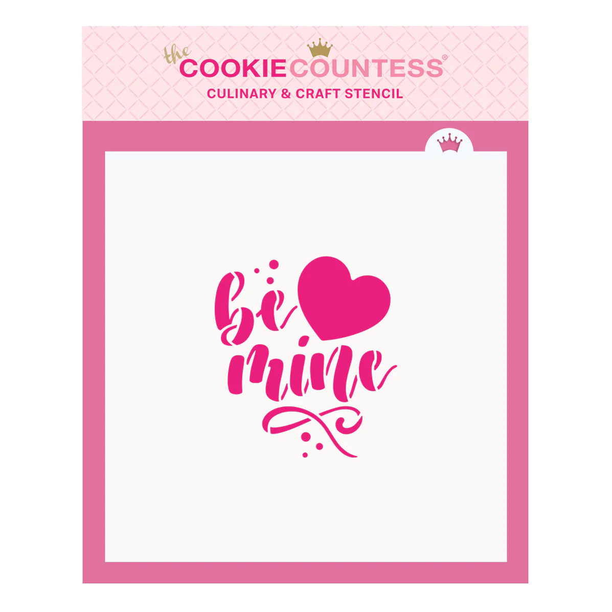 Be Mine with Heart Stencil