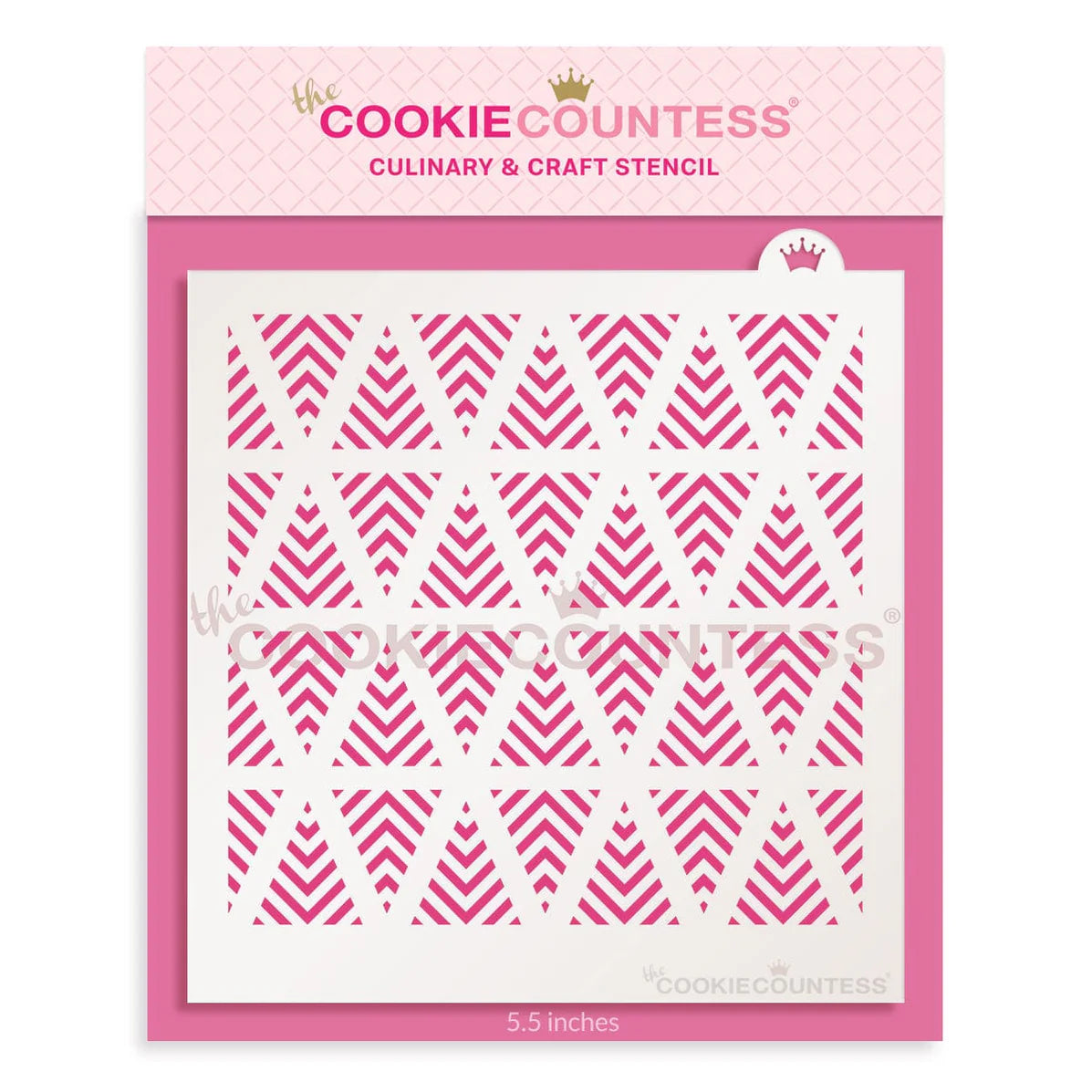 Chevron Trees Pattern Stencil