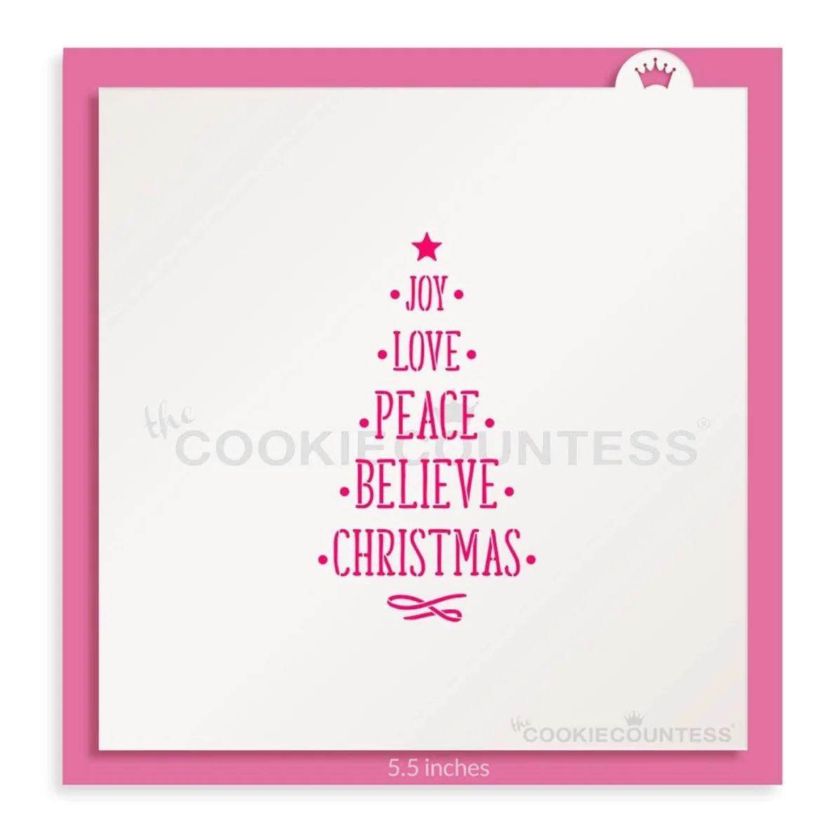Christmas Time Tree Stencil