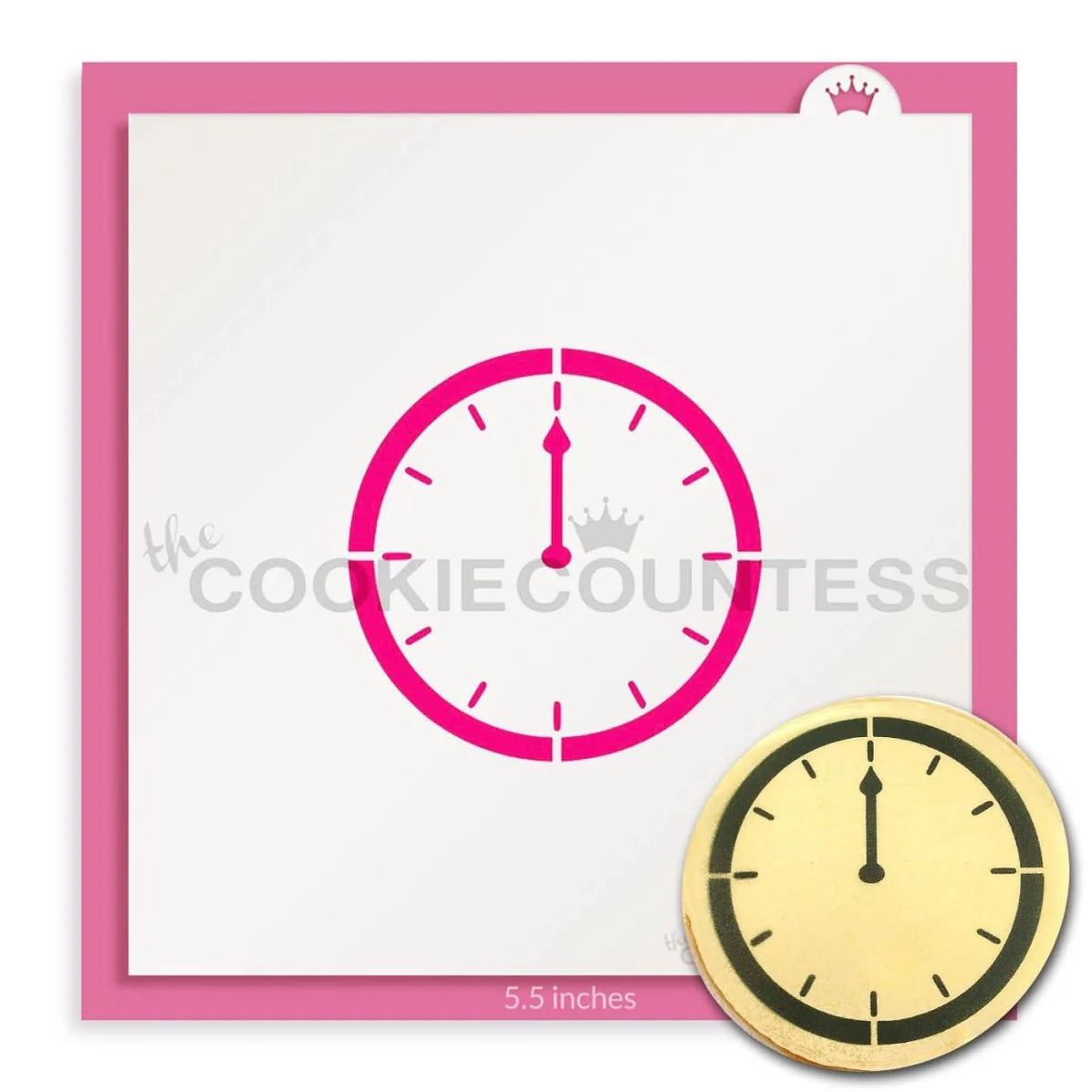 Clock at Midnight Stencil