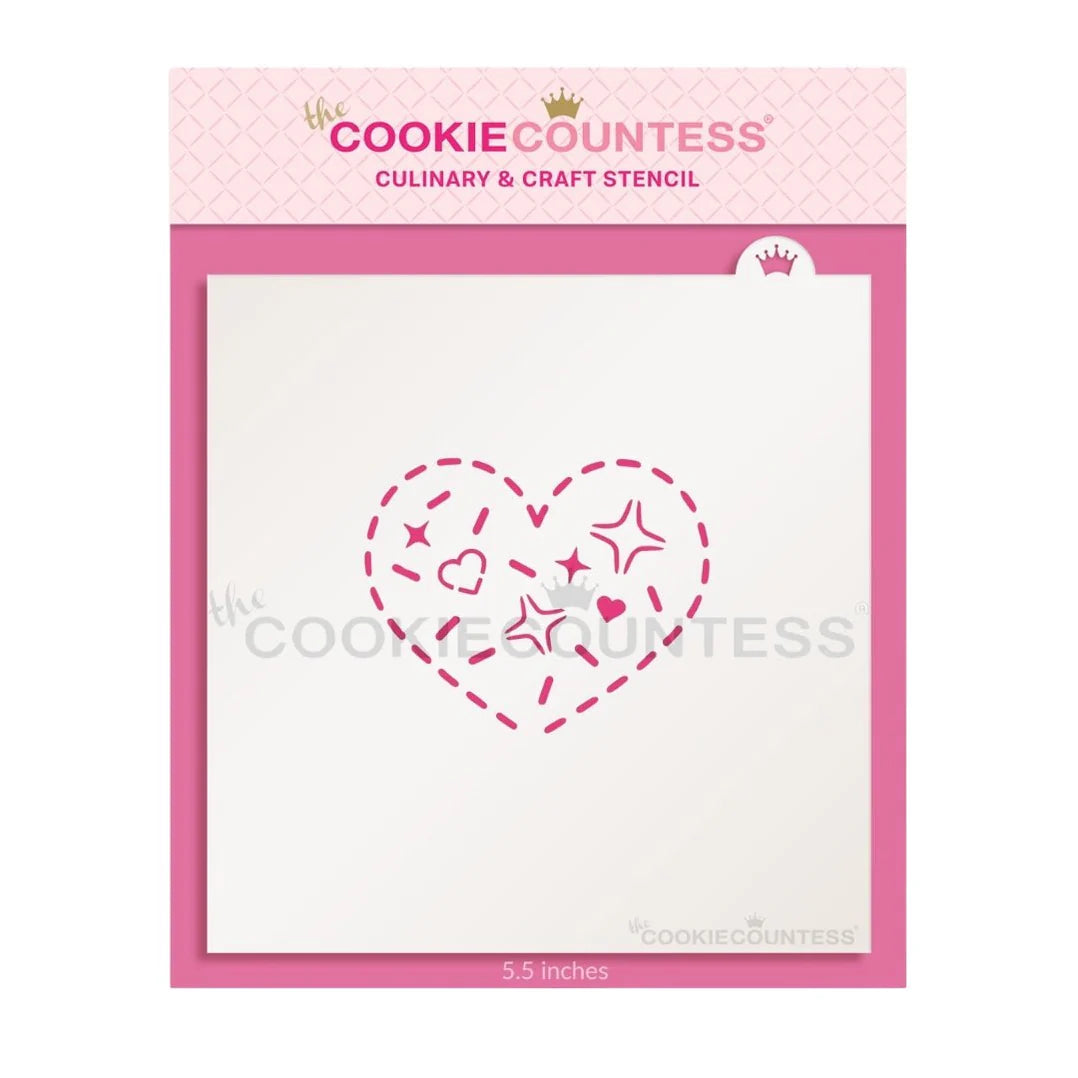 Cookie Couture Stencil - Heart Cookie PYO