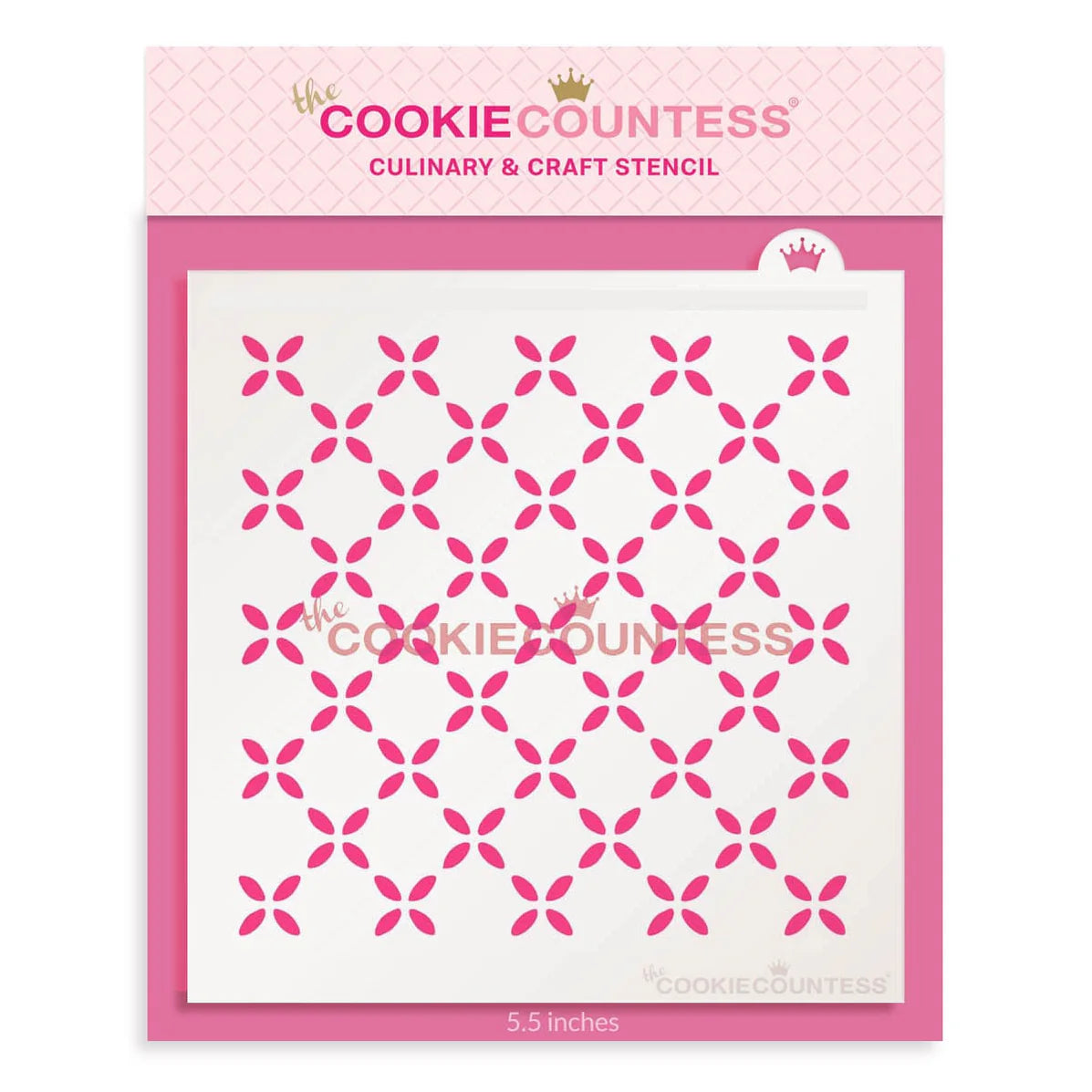 Country Flowers Pattern Stencil