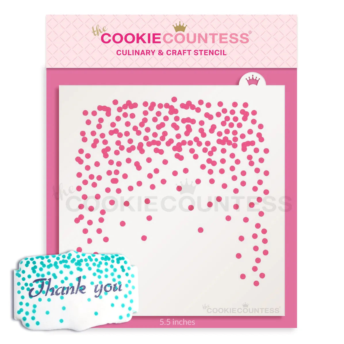 Falling Round Confetti Stencil