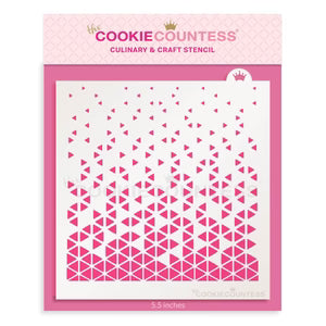 Falling Triangles Pattern Stencil