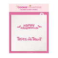 Happy Halloween, Trick or Treat Cookie Stick Stencil