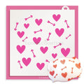 Hearts and Arrows stencil