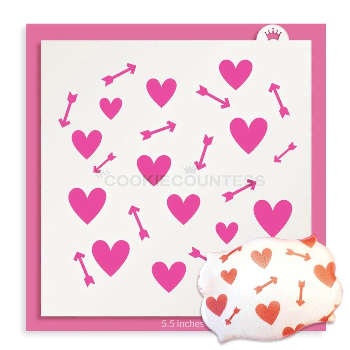 Hearts and Arrows stencil