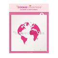 Large Globe 3.5" Stencil