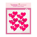 Layered Hearts Stencil