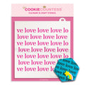 Love Repeat Pattern Stencil