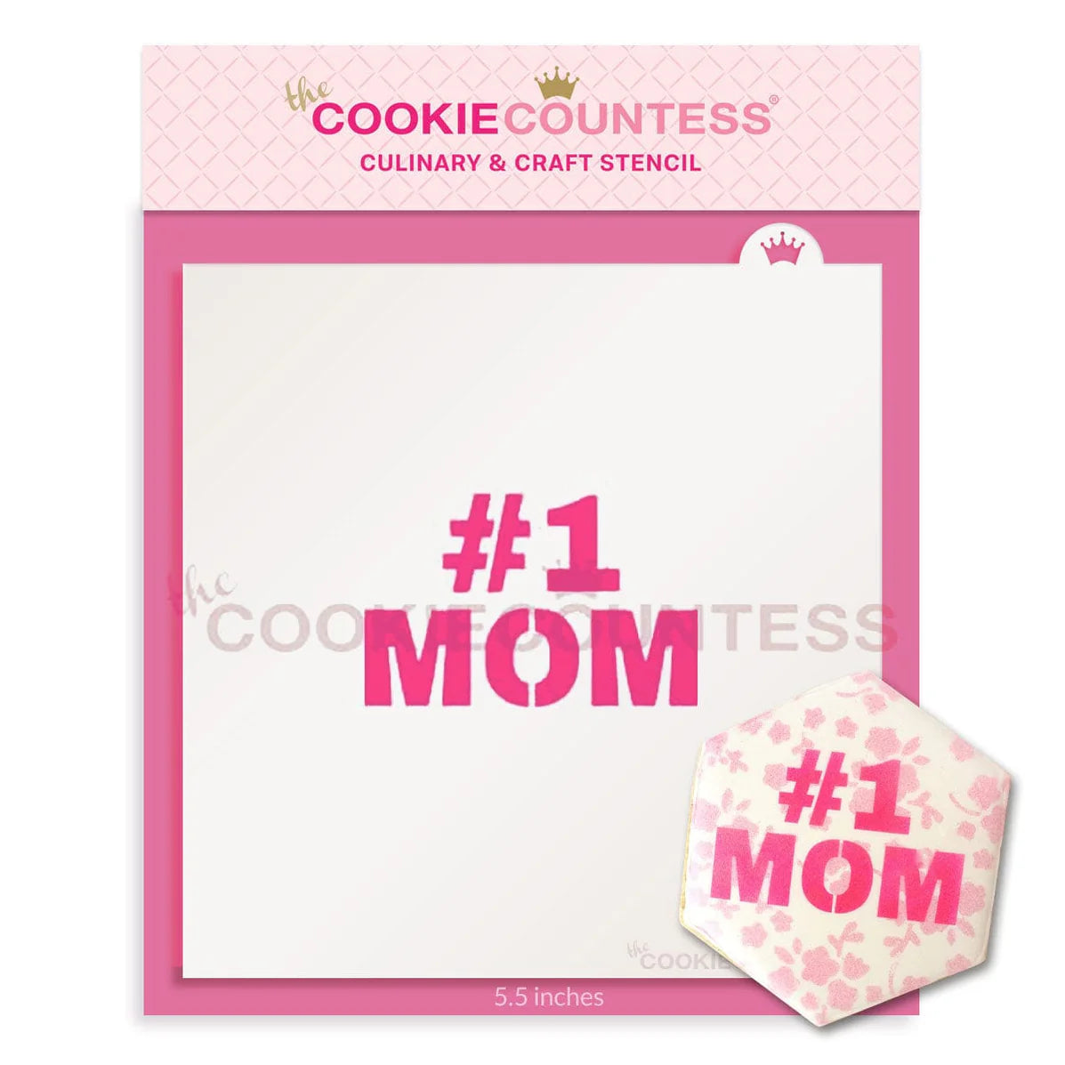 Number One Mom Stencil