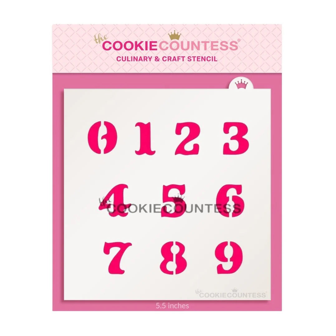 Numbers Stencil - The Cookie Countess Numbers Stencil