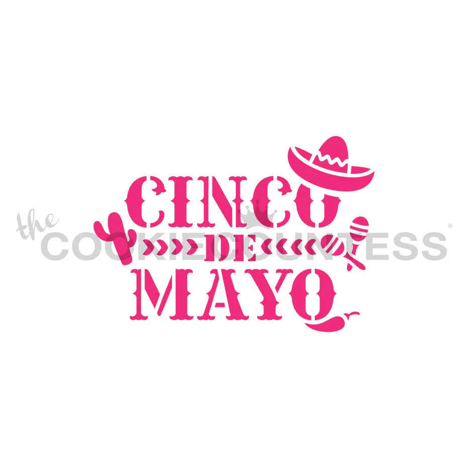 Cinco de Mayo with Icons Stencil