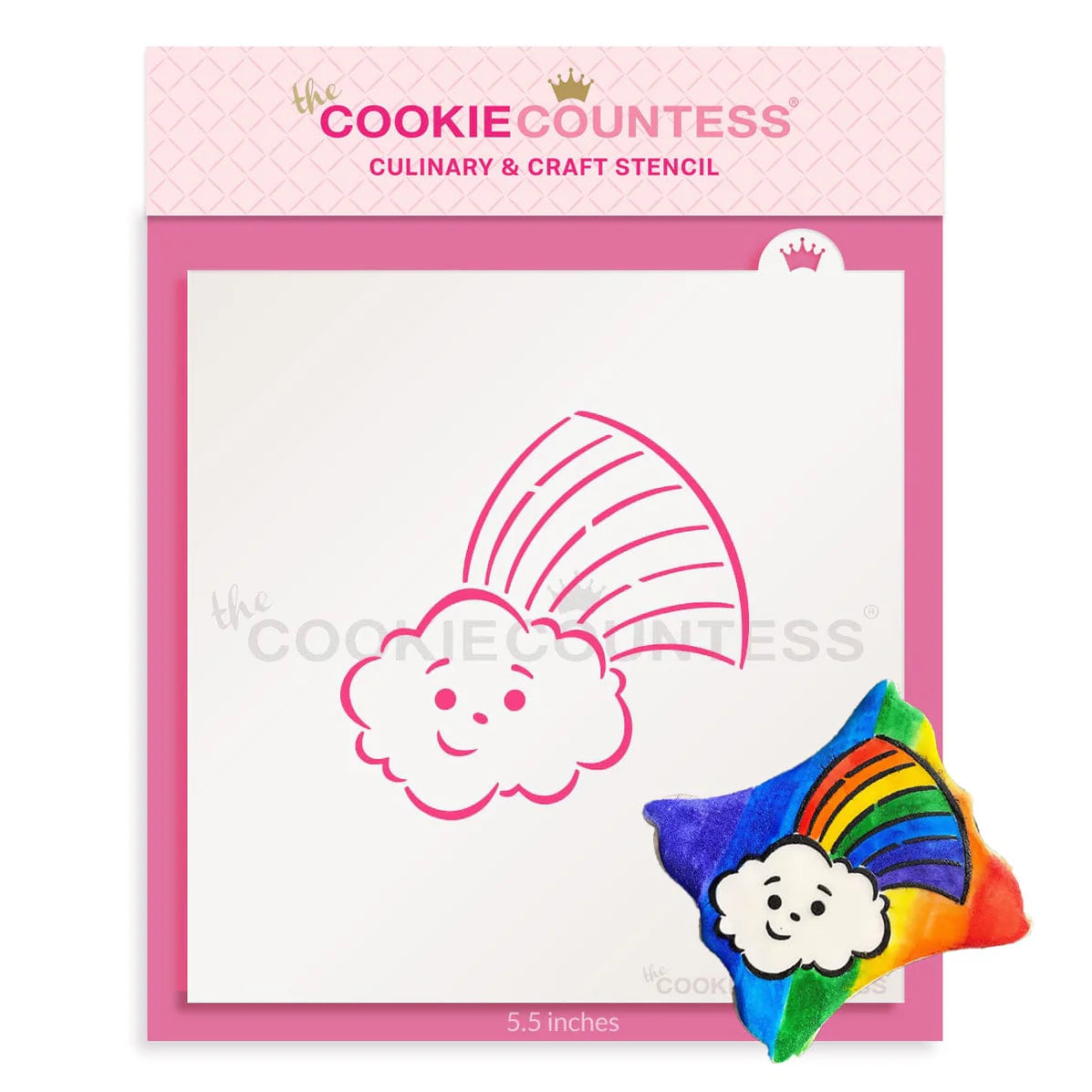Rainbow Cloud PYO Stencil