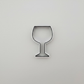 Wine Glass Cookie Cutter 2"