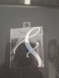 4” Silver Cursive Letter Topper-F