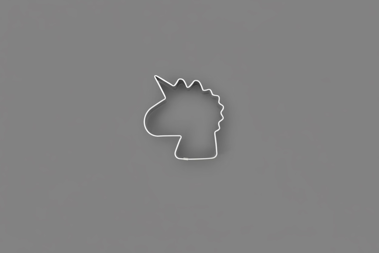 Unicorn Cookie Cutter 2.25"