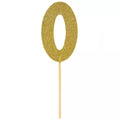 5.5" Gold Glitter Number Topper-0
