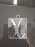 4” Silver Cursive Letter Topper-X