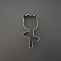 Rose Cookie Cutter 3.75"