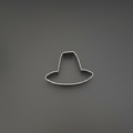 Cowboy Hat Cookie Cutter 2"